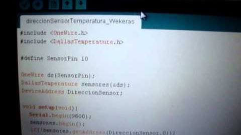 6.1 Arduino+Sensor DS18B20 Leer Direccion de un sensor de temperatura