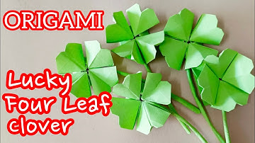 DIY Origami Lucky Four Leaf Clover | Origami Tutorial