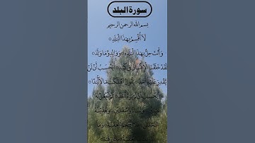 SURAH AL BALAD سورة البلد BEAUTIFUL AND CUTE VOICE #albalad