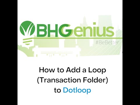 How to Add a Loop Transaction Folder to Dotloop