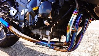 kawasaki ZZR400 👍ライダーの休日【BEET ナサートR 「チタンフルエキ