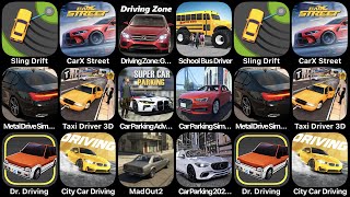 Sling Drift,CarX Street,Driving Zone,School Bus Driver,Metal Drive SImulator,Taxi Driver 3D screenshot 1