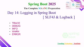 Day 14: Spring Boot SLF4J & Logback Logging | Debugging & Error Tracking Made Easy! #springboot
