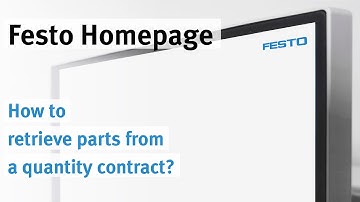 Festo Homepage: Retrieving from a quantity contract