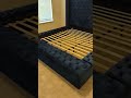 King Size Navy Blue Adele Platform Storage Bed.