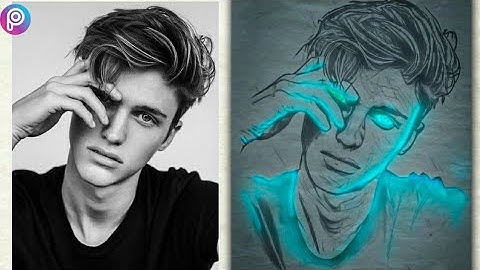 How to Create "Sketch with Glowing Effect" In Picsart | Photo Editing Tutorial