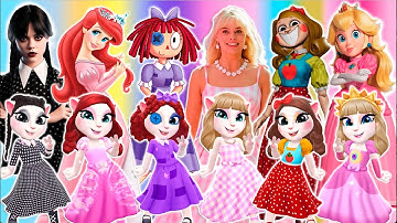 My talking angela 2 | Ragatha Vs Barbie Vs Ariel Vs Wednesday VS Miss Delight Vs Pr Peach