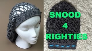 Super Easy #Crocheted #Vintage #Snood #VideoTutorial (4 Righties)