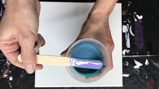 (71)Acrylic Pouring - 1 Colour Shift Paint 2 Techniques