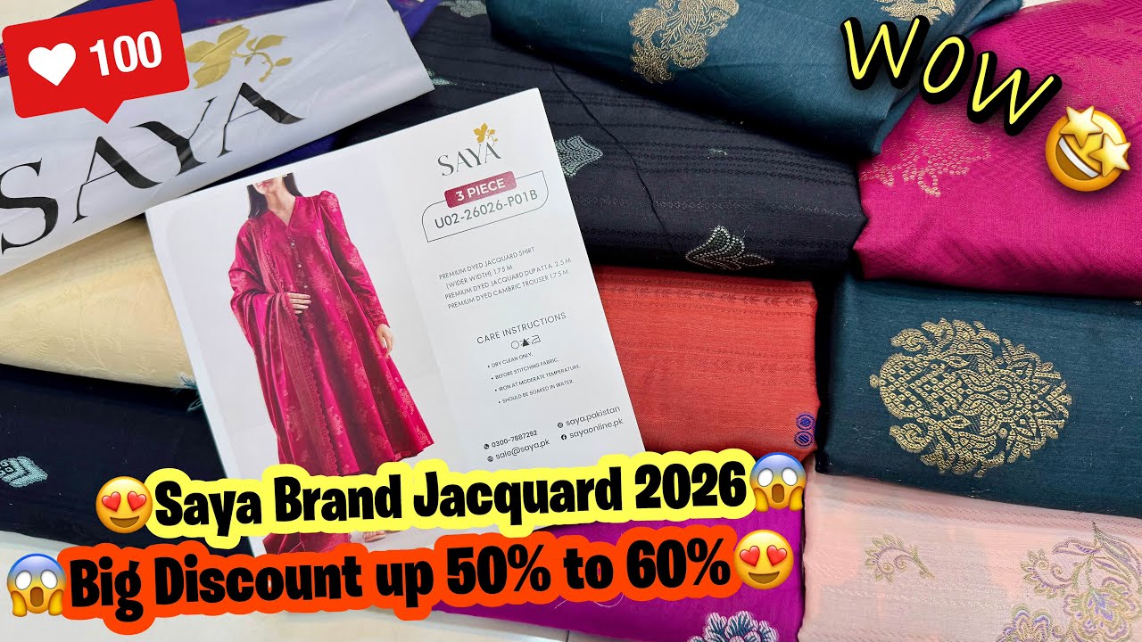 Saya Jacquard Collection 2026 | Saya Brand New Collection 2026 | Saya Wholesale