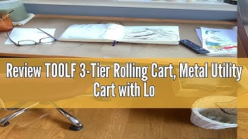 Review TOOLF 3-Tier Rolling Cart, Metal Utility Cart with Lockable Wheels, Storage Craft Art Cart Tr