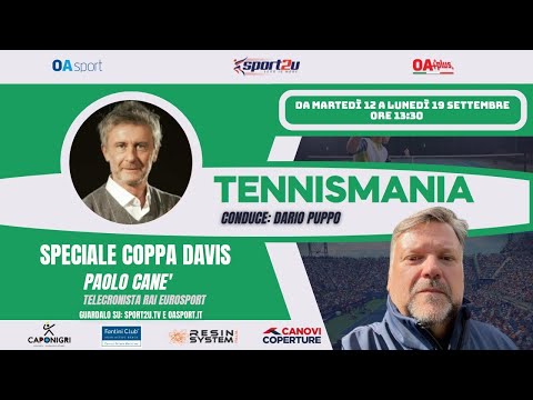 Paolo Canè (telecronista Eurosport) in TennisMania Speciale Coppa Davis 🎾live il 12 settembre 2023
