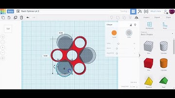 Tinkercad 3D Design Basic Fidget Spinner 2
