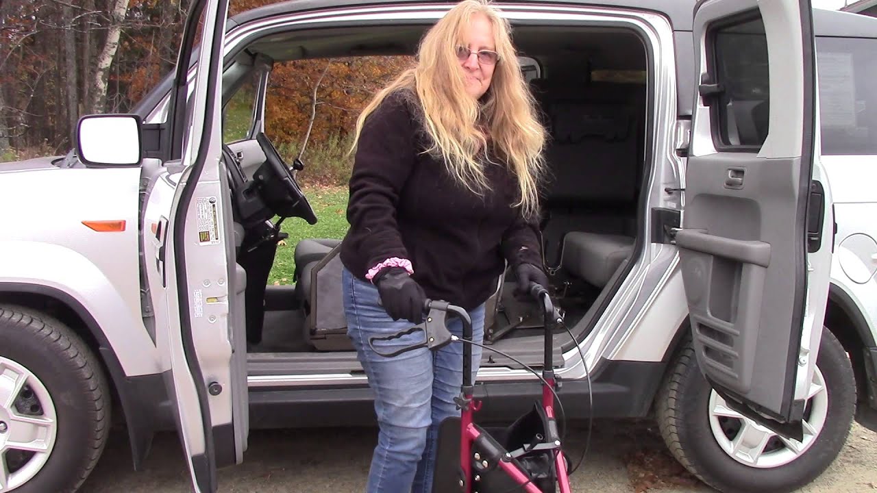 Glide 'n Go Disability Handicap Lift with EasyStow in Honda Element