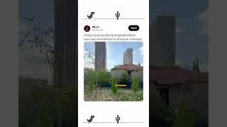 Ankara Ambardaki Gökdelenlerin Arasında Müstakil Evini Satmayan Vatandaş.