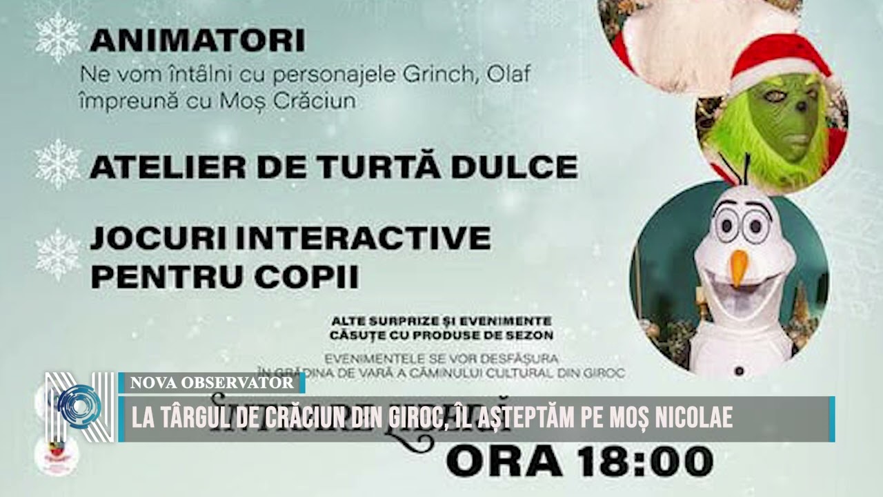 La Târgul de Crăciun din Giroc, îl așteptăm pe Moș Nicolae La Târgul de Crăciun din Giroc, îl așteptăm pe Moș Nicolae