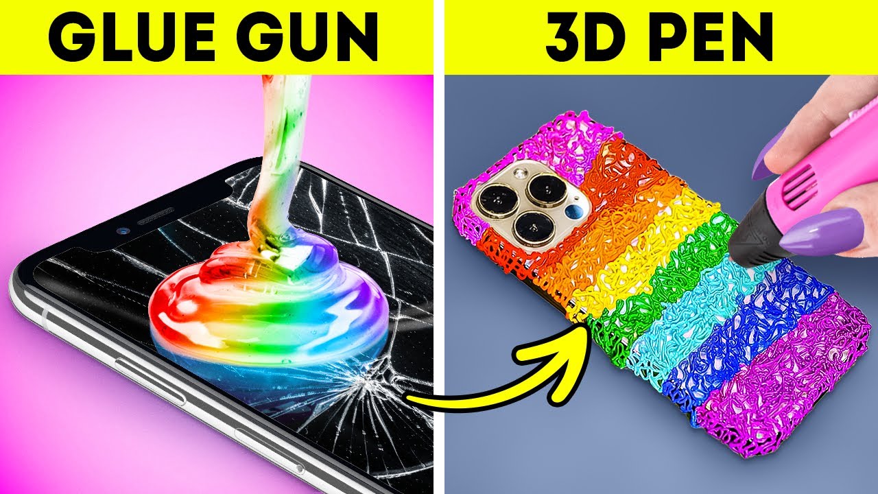 3D PEN VS GLUE GUN | Colorful Crafts To Decorate Almost Anything Around You