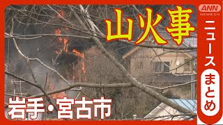 【3月4日】岩手県の山火事 宮古市山口の山林でも 住宅に迫る炎と消火活動 避難の様子 緊迫の現場(2025年) ANN/テレ朝