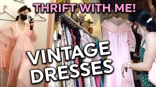 Come Thrift with Me!! Vintage Dresses Try On Haul | THRIFTMAS DAY 19 by Pretty Pastel Please 98,834 views 2 years ago 8 minutes, 54 seconds