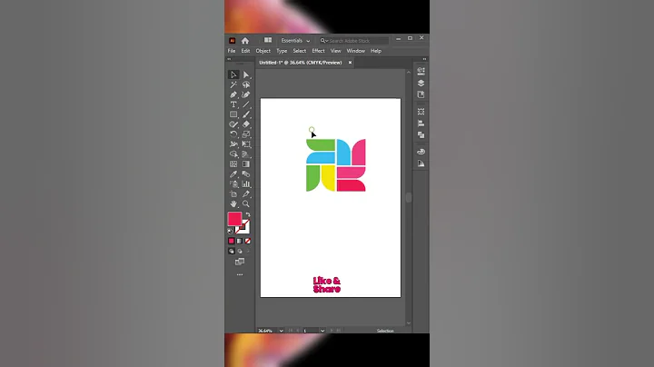 Modern Logo Design in Adobe Illustrator Tutorials #shorts #illustrator #trending #youtubereels