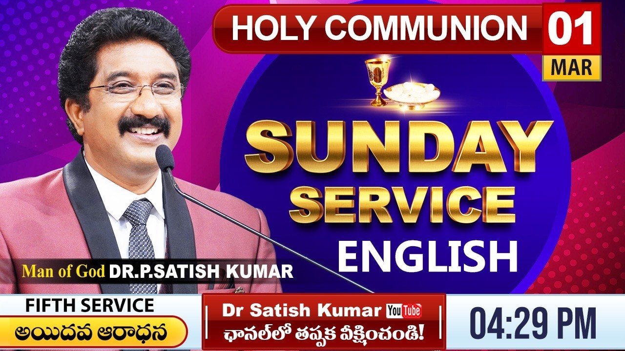 Calvary Temple #sundayservice - 5 English | 01-MARCH-2026 | #drsatishkumar | Christian Message live🔴
