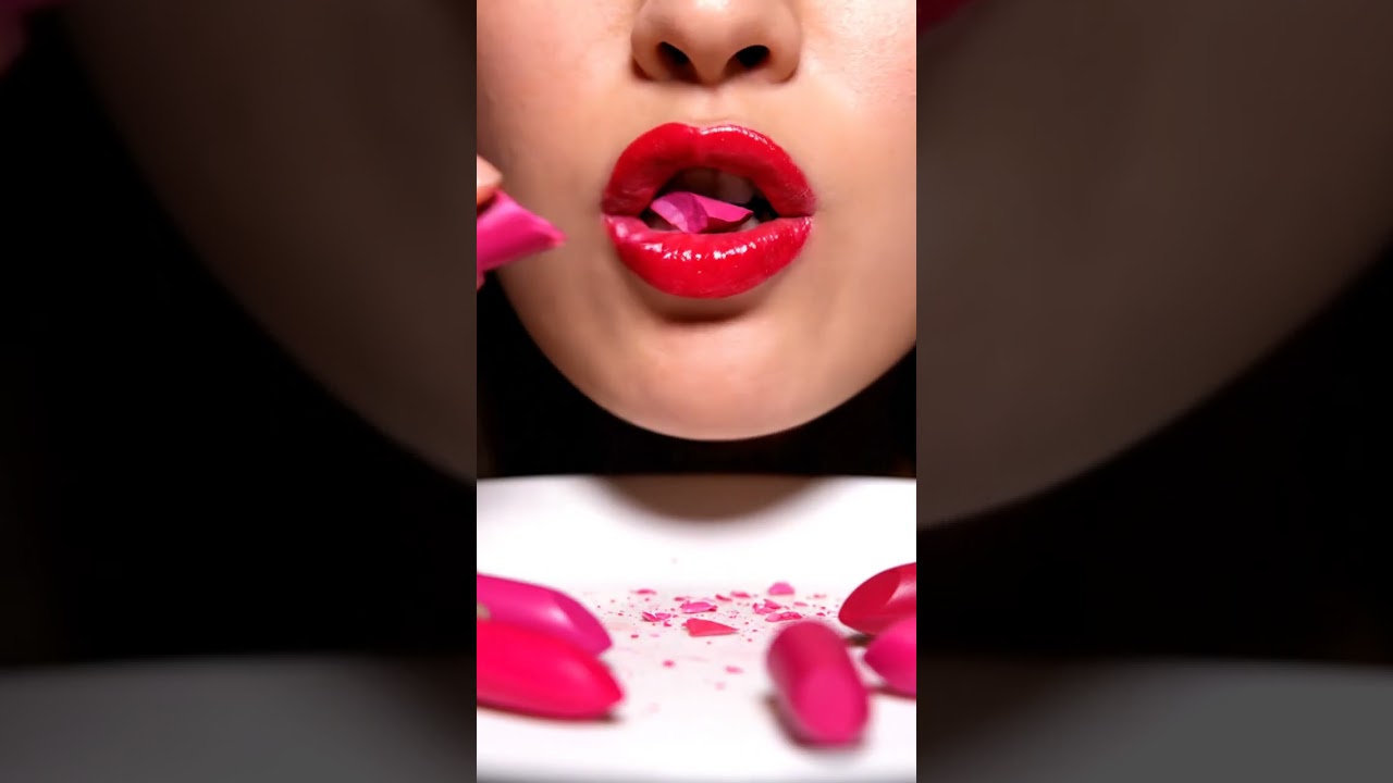 💕 Satisfying Lipstick Biting ASMR | Realistic Close-Up Sounds 