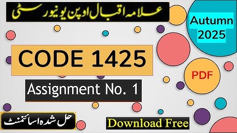 ⏩ AIOU Code 1425 Solved Assignment No.1 Autumn 2025 || Subject: English – III || Level: BACHELOR