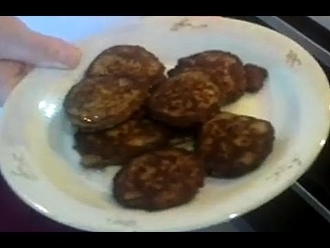 Видео рецепт Оладьи печёночные с луком