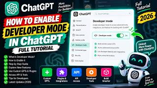 How To Enable Developer Mode In Chatgpt Full Tutorial