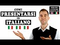 How to introduce yourself in Italian