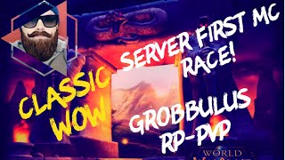 Classic WoW: Server First Molten Core Race - Final Boss vs Alliance PuG (Grobbulus RP-PVP)