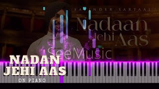 Video thumbnail of "Nadaan Jehi Aas | Satinder Sartaaj | Pianomite | #pianomite"