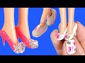10 Farklı Barbie Ayakkabısı Nasıl Yapılır? Kendin Yap DIY Barbie Shoes