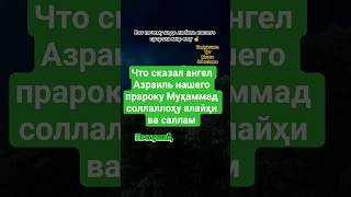 Что сказал ангел Азраиль нашего прароку Муҳаммад соллаллоҳу алайҳи ва саллам#Аллах #прарокМухаммад