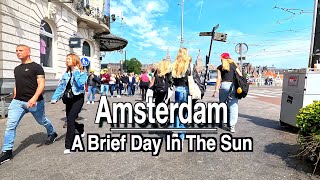 Amsterdam Sunshine Afternoon Relaxing City Walk | 5k 60 UHD City Sounds