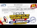 Big Update! Test STS legi? Date announce?🥳 | Directorate of nursing Sindh Karachi DNSK | Masterminds
