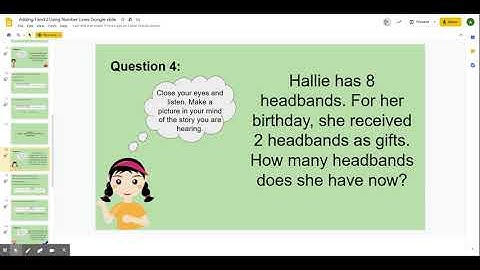 Adding 1 and 2 Using Number Lines Google slide - Google Slides