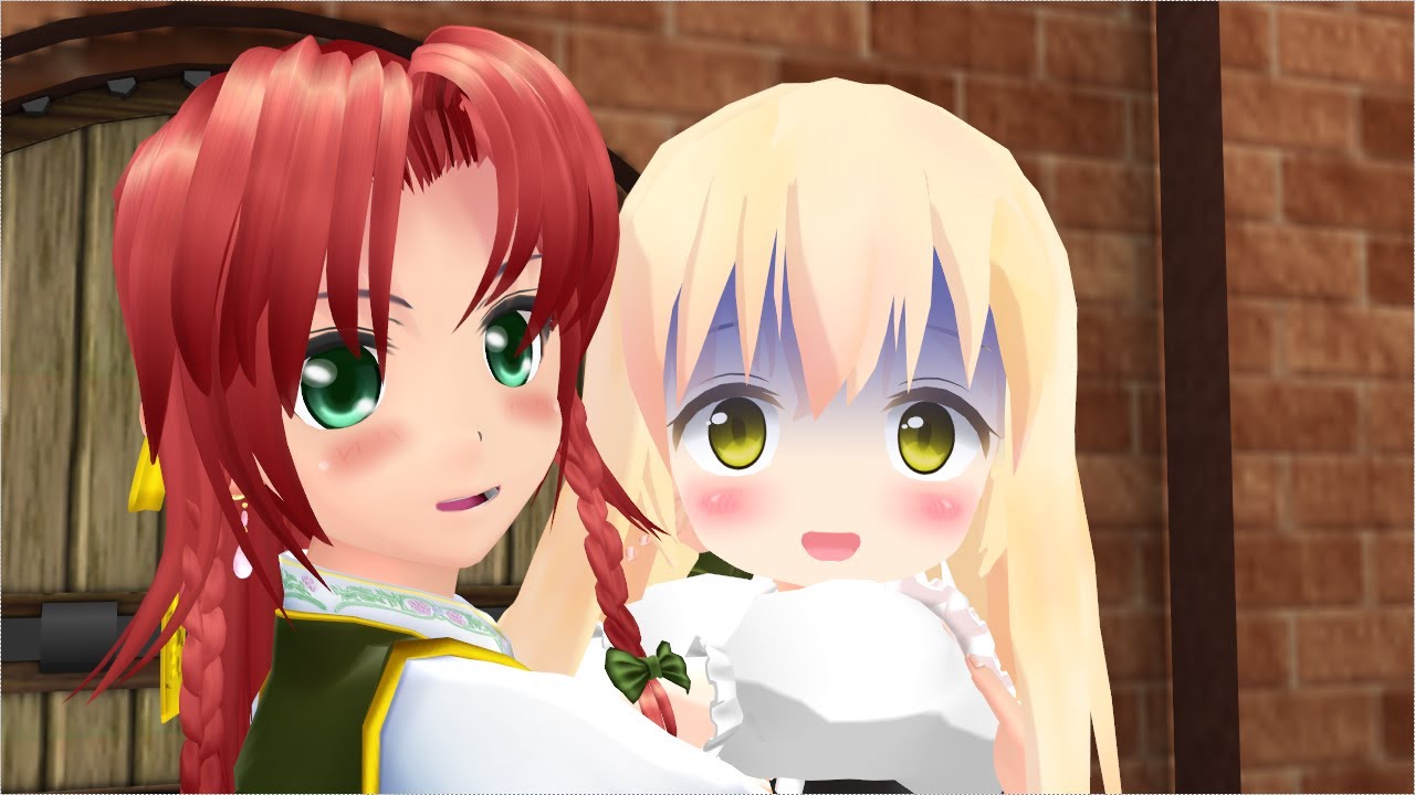 【東方MMD】ちび魔理沙とちび霊夢が紅魔館の学校に入学する話【ゆっくり茶番劇】