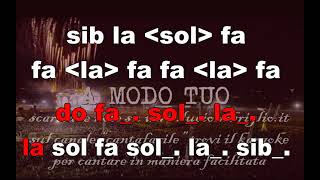 Video thumbnail of "A modo tuo - karaoke notazionale"