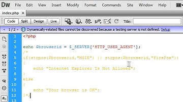 PHP: How To Block Browsers