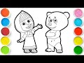 MASHA with spicy food Drawing, Painting &amp; Coloring For Kids and Toddlers_ Child Art