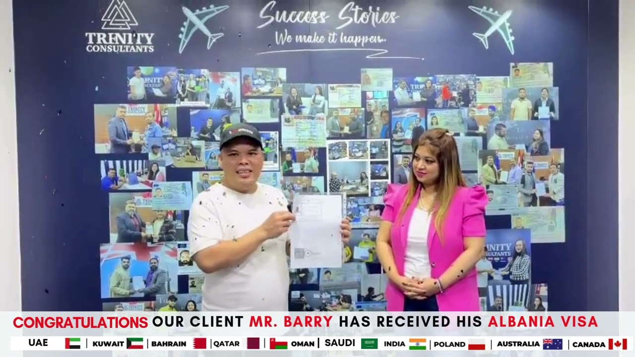 Albania D-Category E-Visa Success Story | Trenity Consultants Client Mr. Barry