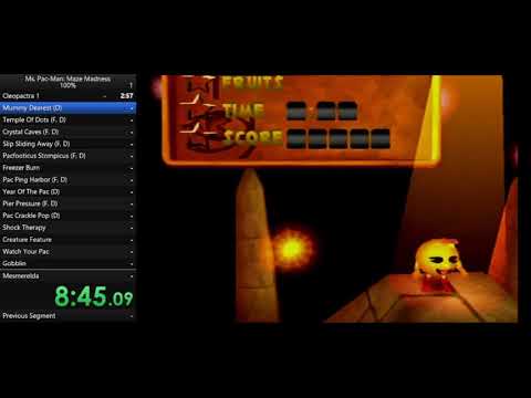 Ms. Pac-Man Maze Madness - 100% Speedrun - 3:37:28 (3:32:23 IGT) (WR)