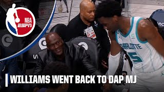 Hornets rookie Mark Williams nearly left Michael Jordan hanging 😅 | NBA on ESPN