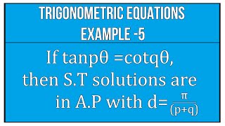 Trigonometric Equations Example - 5 / Maths Trigonometry