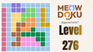 Meowdoku level 276 Walkthrough Solution 