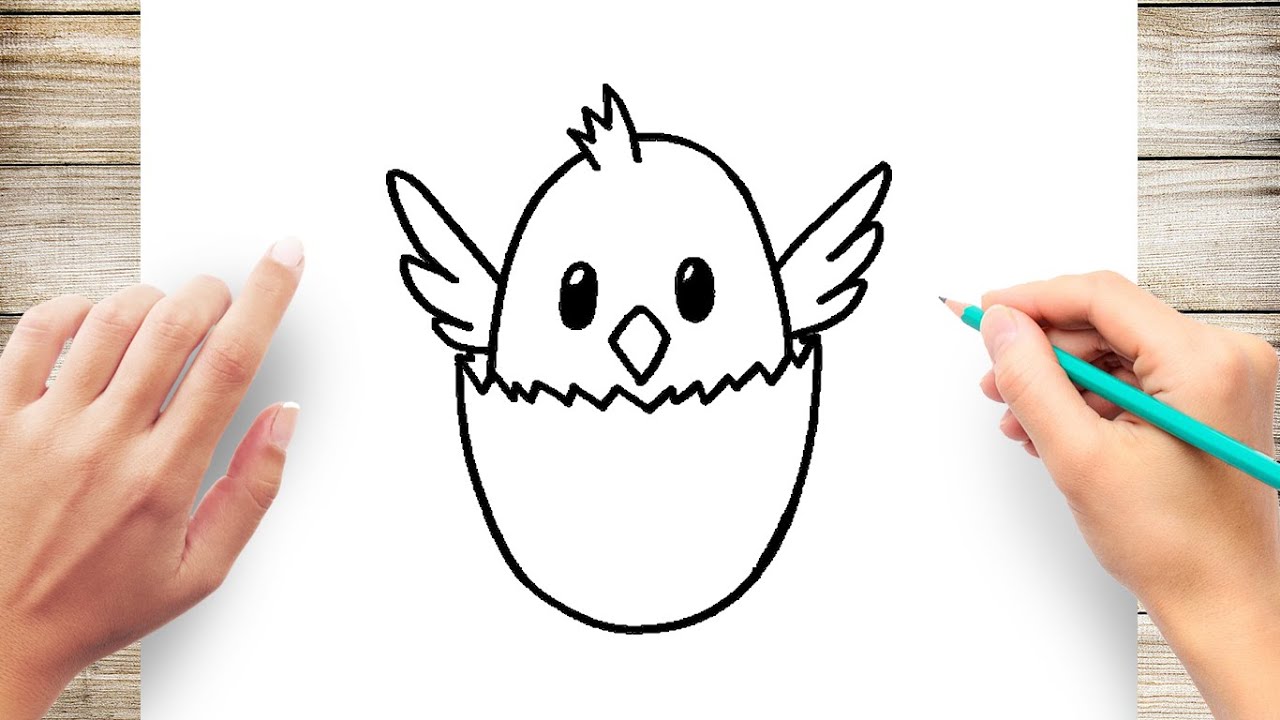 How to Draw Chick in Egg Easy - YouTube