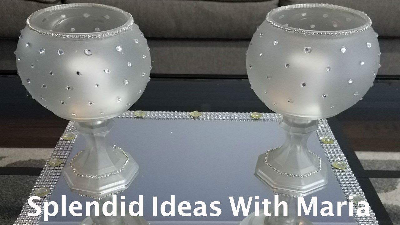 Centerpiece ideas DIY glamorous candleholder centerpiece YouTube