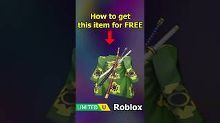 FREE UGC LIMITED - HOW TO GET UGC ZORO Shirt in Anime Outfits Design #roblox #freeugc #ugc