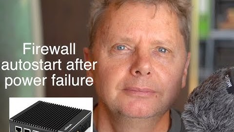 Firewall Appliance Autostart After Power Failure